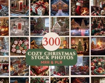 300 Cozy Christmas Stock Photos, Christmas Images, Winter Stock Photos, Aesthetic Christmas Faceless Photos, MRR PLR Photos, Reel Cover