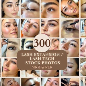 300 fotografías de stock de pestañas, imágenes de stock de extensiones de pestañas, fotografías de stock de técnicos de pestañas, modelos de técnicos de pestañas, plantilla de redes sociales de técnicos de pestañas MRR PLR