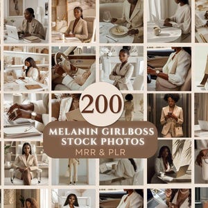 200 Melanin Girlboss Stock Photos, Luxury Melanin Girlboss Images, Beige Aesthetic, Faceless Melanin Photo, MRR PLR Photos Melanin Instagram
