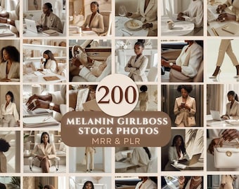 200 Melanin Girlboss Stock Photos, Luxury Melanin Girlboss Images, Beige Aesthetic, Faceless Melanin Photo, MRR PLR Photos Melanin Instagram