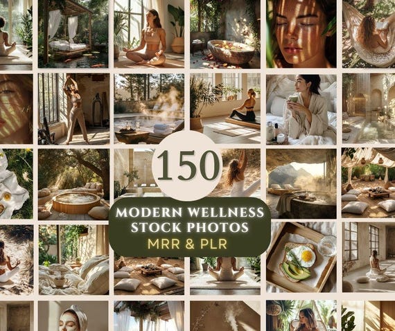 150 Modern Wellness Stock Photos Holistic Wellness Stock Image Wellness Photos Mindfulness Social Media Faceless Marketing MRR PLR Instagram