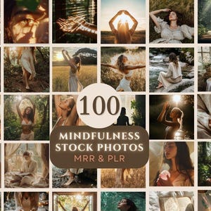 150 Fotos de stock de Mindfulness Fotos de stock de bienestar holístico Fotos de meditación Mindfulness Redes sociales Marketing sin rostro MRR PLR Instagram