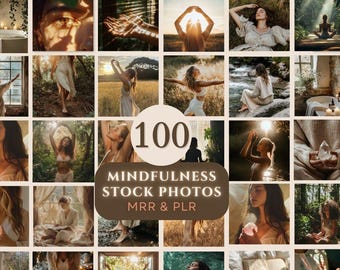 150 Mindfulness Stock Photos Holistic Wellness Stock Image Meditation Photos Mindfulness Social Media Faceless Marketing MRR PLR Instagram