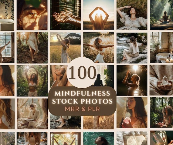 150 Mindfulness Stock Photos Holistic Wellness Stock Image Meditation Photos Mindfulness Social Media Faceless Marketing MRR PLR Instagram