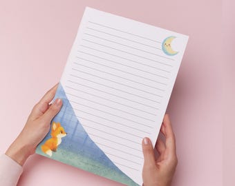 Woodland Animal Letter Writing Set - A4/A5 Lined Writing Paper