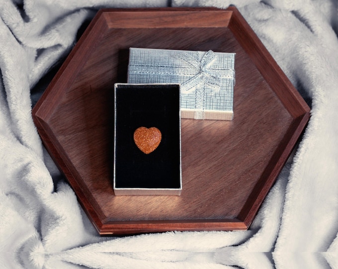 Personalised Gemstone heart brooch