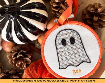 Cute Ghost Embroidery Pattern – Instant Download