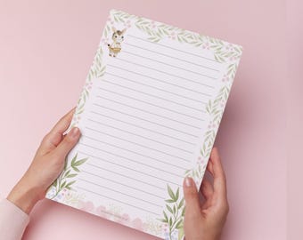 Donkey Letter Writing Paper – A4 or A5 Lined or Unlined with Envelopes & Stickers