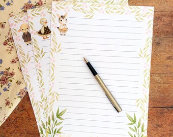 Cosy Farmyard Animal Writing Set - A4/A5 Lined or Plain Writing Paper