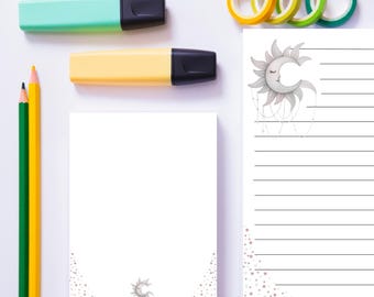 Watercolour Celestial writing  Set, A4 A5 Letter Paper, (Physical Product)