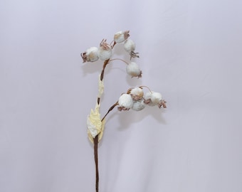 Artificial Rosehip Branch, Faux Berry Stem for Floral Arrangement Centerpiece, Rustic Furit Home Decor, Wedding Decoration, Bouquet Filler