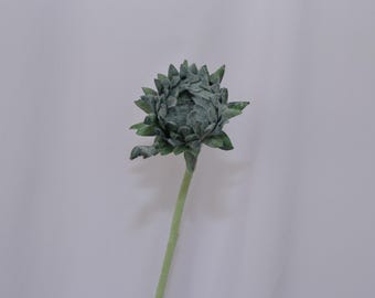 Artificial Succulent Artichoke Stem, Faux Green Plant for Home Flower Decor, Floral Arrangements, Table Centerpieces, Fake Bouquet Filler