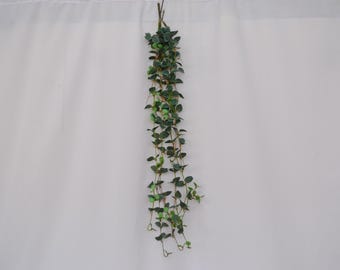 Artificial String of Hearts Vine, Faux Ceropegia Woodii Rosary Trailing Plant, Realistic Variegated Heart Leaves, Fake Succulents, Bead Vine