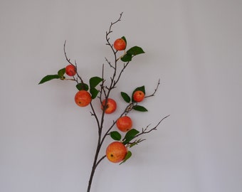 Artificial Apple Fruit Branch, Faux Apple Stem for Fall Decor, Rustic Arrangements, Farmhouse Centerpieces, Home Floral Decor, Indoor Plant