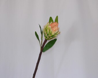 Artificial Protea Stems with Leaves, Faux Artichokes, Protea Bouquet, Tropical Flower, Home Decor, Modern Decor, Vase Fillers, Wedding Decor