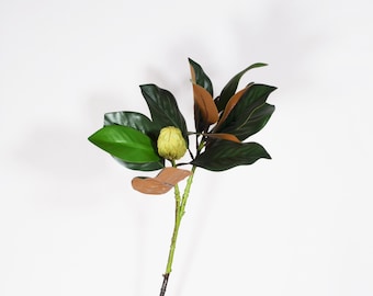 Artificial Magnolia Leaves with Fruit, Magnolia Pods, Vase Fillers, Wedding Decor, Home Decor, Kitchen Decor,  Interior Decor, Event Decor