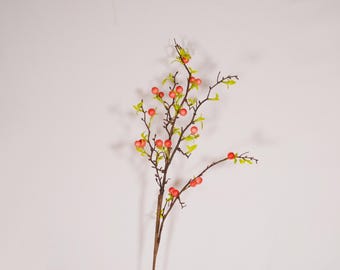 Artificial Mini Apple Branches with Leaves, Fake Berries, Fruit Decorations, Vase Decorations, Home Decor, Wedding Decor, Kitchen Decor