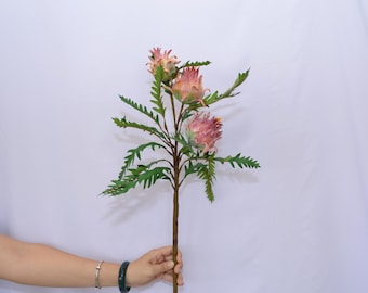Artificial Artichoke Stem, Faux Artichoke Flower Branch, Realistic Greenery for Home Decor, Bouquets, Floral Arrangements, Table Centerpiece