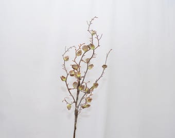 Artificial Lantern Flower Stem, Faux Vintage Dried Look Physalis Branch, for Rustic Home Plant Decor, Fall Floral Arrangement, Vase Display