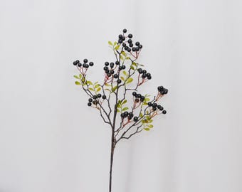 Artificial Berry Branches with Leaves, Berry Floral Arrangements, Berry Decor, Fall Decor, Winter Berry, Festive Decor, Wedding Berry Decor