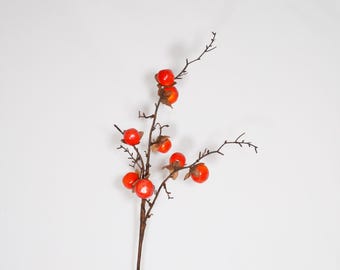 Artificial Persimmon Branches, Fall Decor, Thanksgiving Decor, Holiday Decor, Home Decor, Persimmon Decor, Wedding Decor, Vintage Decor