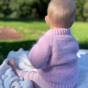 Hand-knit Organic Merino Wool Baby and Toddler Sweater