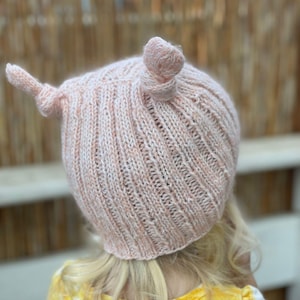 Handmade Knitted Children Baby Winter Hat Alpaca and Merino Wool Kids Hat