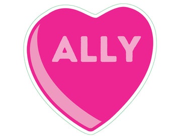 ALLY - heavy-duty waterproof vinyl sticker/decal for water bottle/computer/bumper sticker