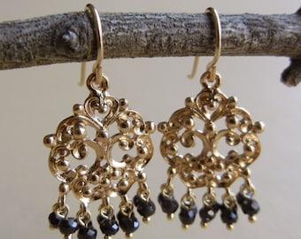 Black Spinel Earrings