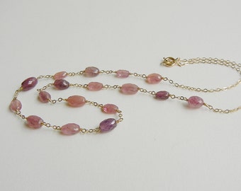 Pink Sapphire Necklace