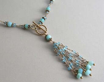 Apatite and Blue Opal Necklace