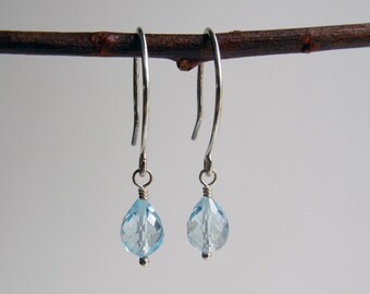 Blue Topaz Drop Earrings