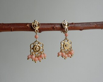 Dainty Coral Earrings