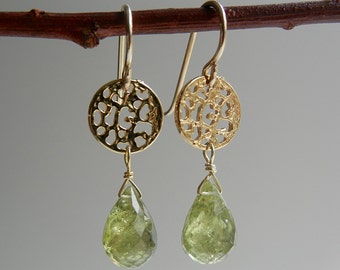 Green Garnet Earrings