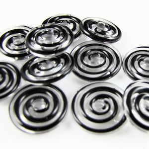 Black Clear Mini Lampwork Glass Spacer Disc Beads-Set of 10