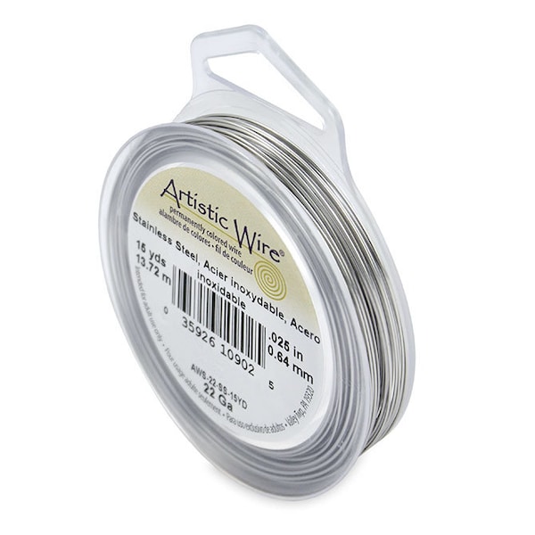 Stainless Steel Round Artistic Wire - Choose 18, 22, 24, 26 Gauges