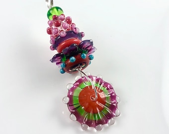 Fun Glass Pendant or Ornament Ready for Hanging