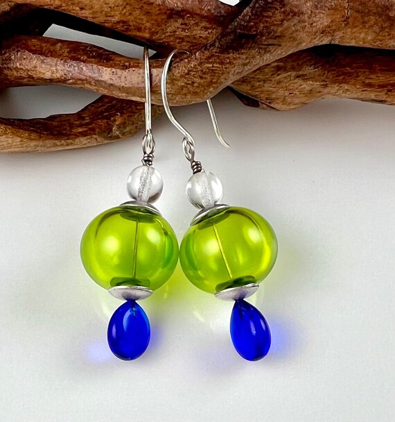 Handmade shop glass earrings