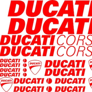 DUCATI CORSE decals stickers KIT logo emblem for bike Helmet fuel tanks motorcycle belly pan fairing