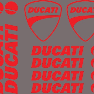 8pcs Ducati stickers logo emblem decals for bike Helmet fuel tanks motorcycle belly pan car windows