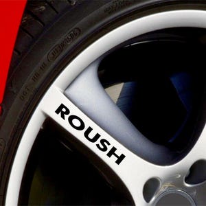 4pcs ROUSH Decal sticker for car windows Wheels Rims bumpers  Vinyl Emblem logo Ford mustang f-150