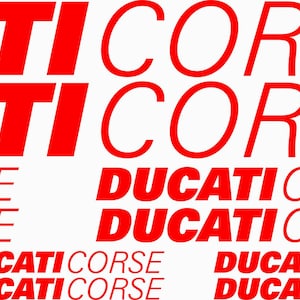DUCATI CORSE decals stickers set for bike Helmet fuel tanks motorcycle belly pan