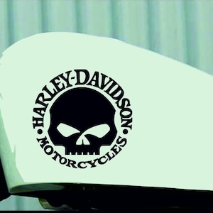 2pcs Harley Davidson skull decals stickers motorcycle bike gas fuel tank logo emblem sportster