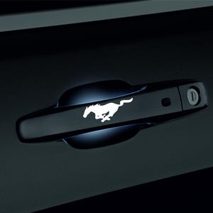 4pcs Ford mustang decals stickers for door handles or side mirrors windows bumper doors vinyl