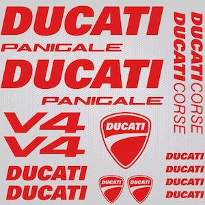 Ducati decals stickers Panigale V4 set for fuel tank and helmet belly pan fender motorcycle vinyl ORACAL