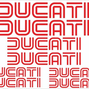 10pcs kit Retro Ducati stickers decals for bike Helmet fuel tanks motorcycle fender belly pan car windows