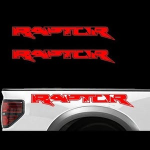 2pcs FORD Raptor Decal Sticker Sport Racing Stripe Emblem Car Truck suv f-150