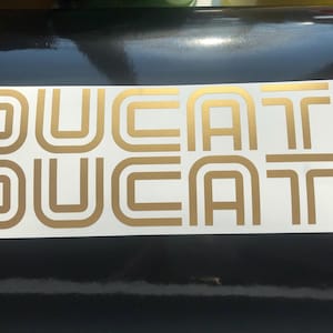 2pcs Retro Ducati stickers decals for bike Helmet fuel tanks motorcycle belly pan car windows