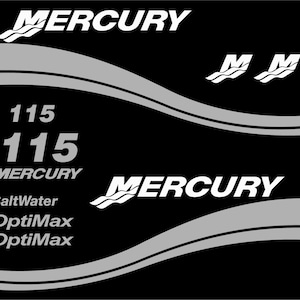 MERCURY Outboard engine decals sticker kit for Boat Motor engine Cowl DECAL sticker optimax salt water