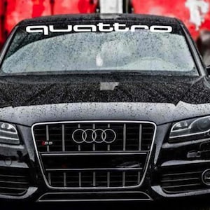 Quattro decal sticker for windshield windows car vinyl graphics